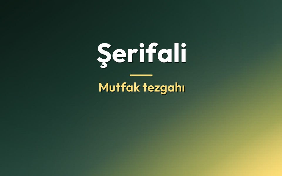 Şerifali Mutfak tezgahı
